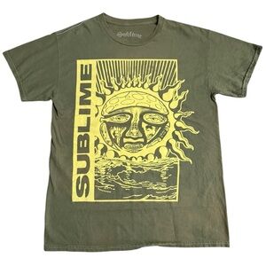 Sublime Olive Green Short Sleeve Band Tee Graphic Tee
